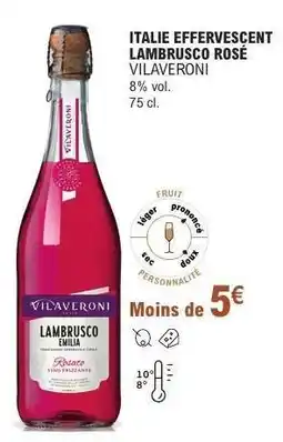 E.Leclerc Lambrusco Rosé Vilaveroni offre