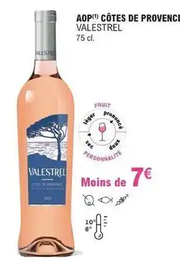 E.Leclerc AOP CÔTES DE PROVENCE VALESTREL offre