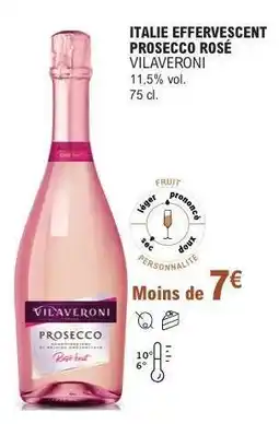 E.Leclerc ITALIE EFFERVESCENT PROSECCO ROSÉ VILAVERONI offre