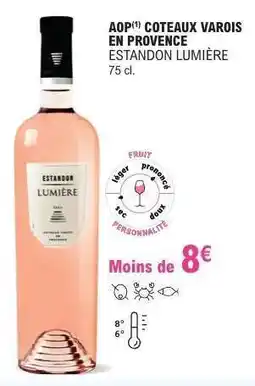 E.Leclerc AOP COTEAUX VAROIS EN PROVENCE ESTANDON LUMIÈRE offre