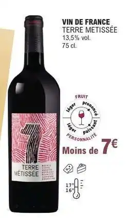 E.Leclerc VIN DE FRANCE TERRE MÉTISSÉE offre