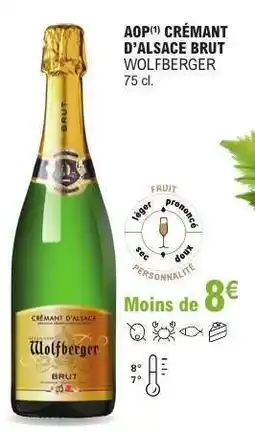 E.Leclerc AOP Crémant d'Alsace Brut Wolfberger offre