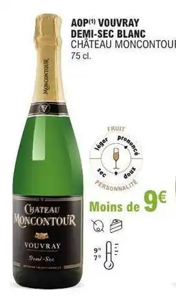 E.Leclerc AOP VOUVRAY DEMI-SEC BLANC offre