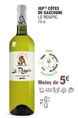 E.Leclerc IGP CÔTES DE GASCOGNE 'LE ROUPIC' offre