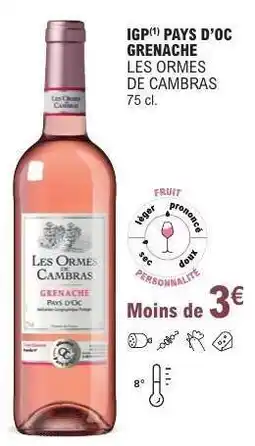 E.Leclerc IGP PAYS D’OC GRENACHE offre
