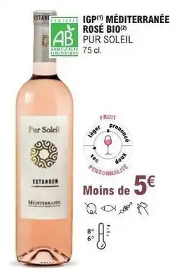 E.Leclerc IGP MÉDITERRANÉE ROSÉ BIO PUR SOLEIL offre