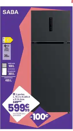 Conforama SABA 2 portes offre