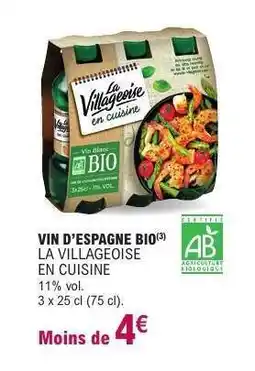 E.Leclerc VIN D’ESPAGNE BIO offre