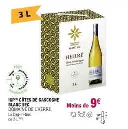 E.Leclerc IGP CÔTES DE GASCOGNE BLANC SEC offre
