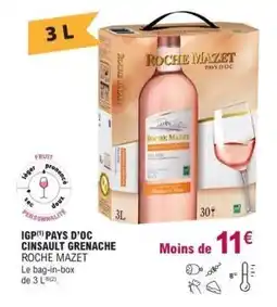 E.Leclerc IGP PAYS D'OC CINSAULT GRENACHE ROCHE MAZET offre