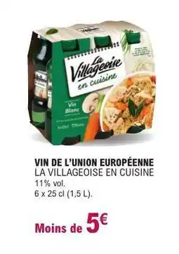 E.Leclerc Vin De L'union Européenne La Villageoise En Cuisine offre