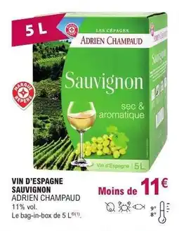 E.Leclerc Vin d'Espagne Sauvignon 'Adrien Champaud' offre