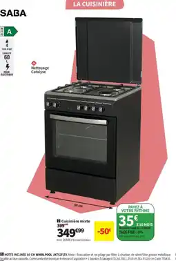 Conforama SABA Cuisinière mixte offre