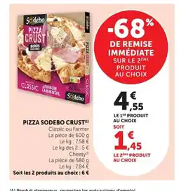 Super U SODEBO Pizza crust offre