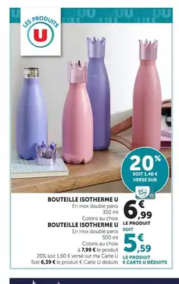 Super U U Bouteille isotherme offre