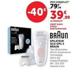 Super U BRAUN Epilateur silk-epil 5 offre
