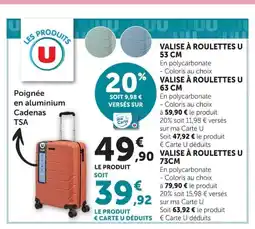 Super U U Valise à roulettes offre