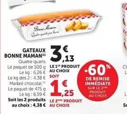 Super U BONNE MAMAN Gateaux offre