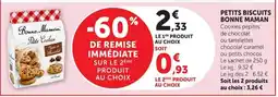 Super U BONNE MAMAN Petits biscuits offre
