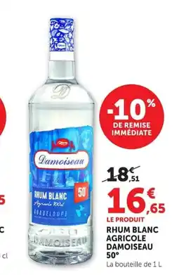 Super U DAMOISEAU 50° Rhum blanc agricole offre