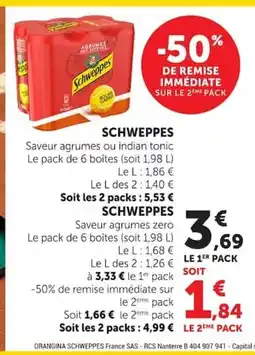 Super U SCHWEPPES offre