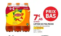 Super U LIPTON ice tea peche offre