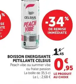 Super U CELSIUS Boisson energisante petillante offre
