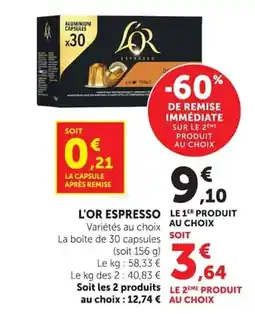 Super U L'OR Espresso offre