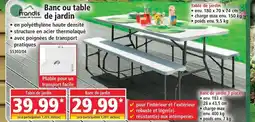 Norma Frandis table de jardin offre