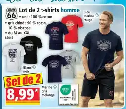 Norma Route 66 lot de 2 t-shirts homme offre