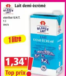 Norma Alsace lait lait demi-écrémé stérilisé u.h.t offre