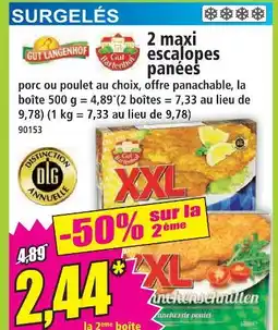 Norma Gut langehof 2 maxi escalopes panées offre