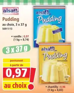 Norma Alsa pudding vanille offre