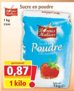 Norma Bonnes malices sucre en poudre offre