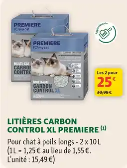 Maxi Zoo Premiere litières carbon control xl offre