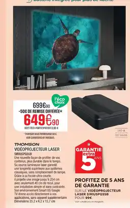 Extra Thomson vidéoprojecteur laser siriuspg55b offre
