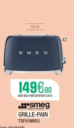 Extra Smeg grille-pain tsf01nbeu offre