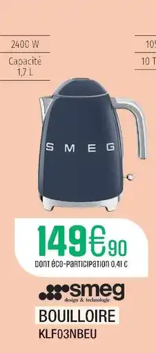Extra Smeg bouilloire klf03nbeu offre