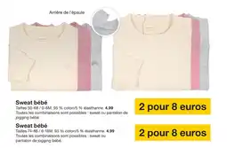 Zeeman Zeeman sweat bébé tailles 50-68 offre