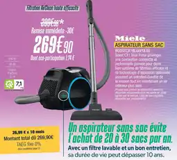 Proxi Confort Miele aspirateur sans sac offre
