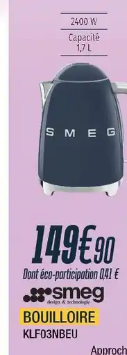 Proxi Confort Smeg bouilloire offre