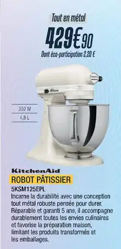 Proxi Confort Kitchenaid robot pâtissier 5ksm125epl offre