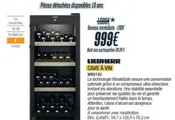 Proxi Confort Liebherr cave à vin offre