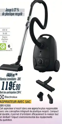 Proxi Confort Electrolux aspirateur avec sac offre