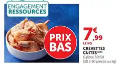 Super U Crevettes cuites offre