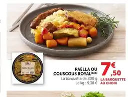 Super U Paëlla ou couscous royal offre