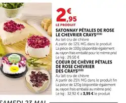 Super U Satonnay pétales de rose le chevrier crays offre