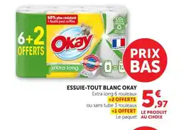 Super U OKAY Essuie-tout blanc offre