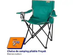Action Chaise de camping pliable Froyak offre