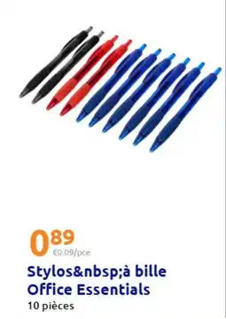 Action Stylos&nbsp;à bille Office Essentials offre